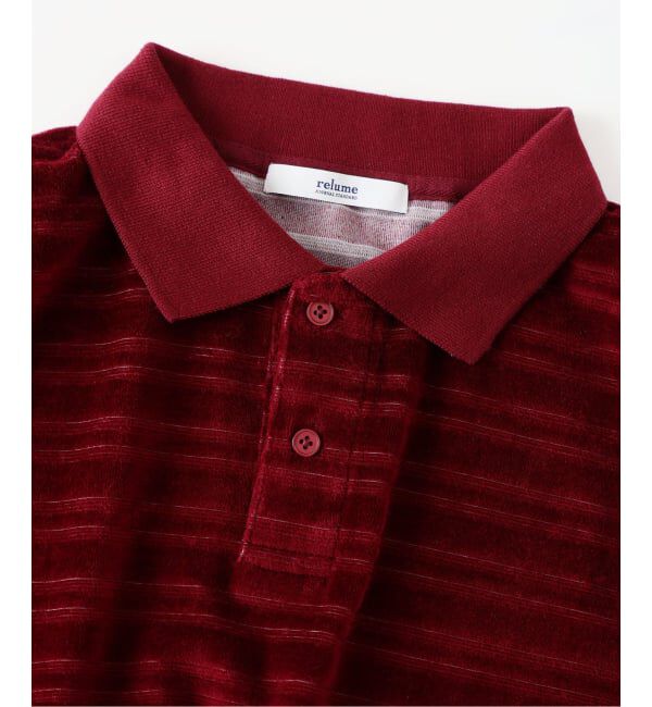 JOURNAL STANDARD relume「ベロア ボーダー ポロシャツ」|ポロシャツ|