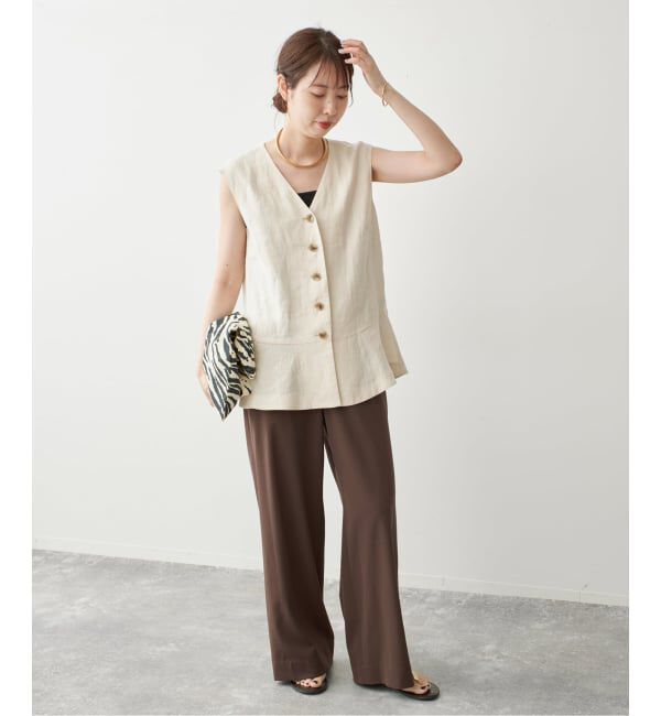Spick and Span「リネンペプラムベスト」|その他|
