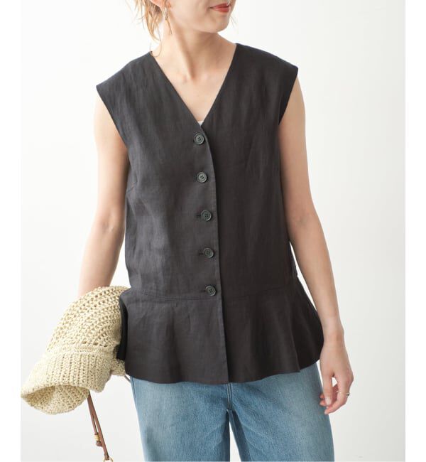 Spick and Span「リネンペプラムベスト」|その他|