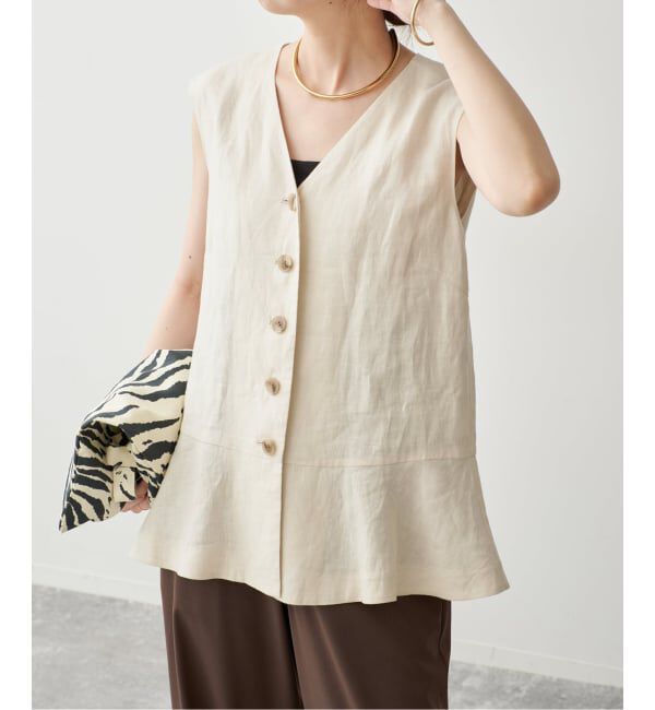 Spick and Span「リネンペプラムベスト」|その他|
