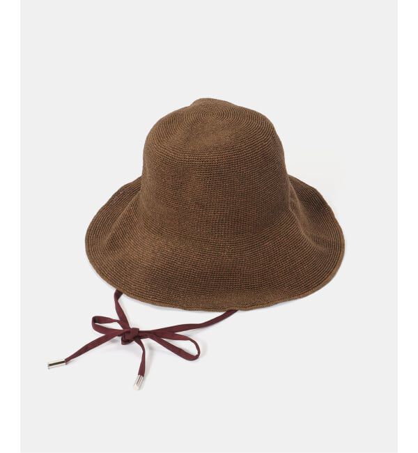 FRAMeWORK「ODDS PLAIN RIBBON HAT26」|ハット|ブラウン