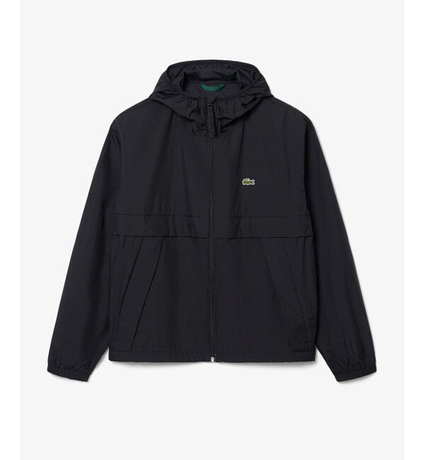 LACOSTE「軽量 撥水 ワッシャー加工 ライトウェイトパッカブルジャケット」|その他|ブラック