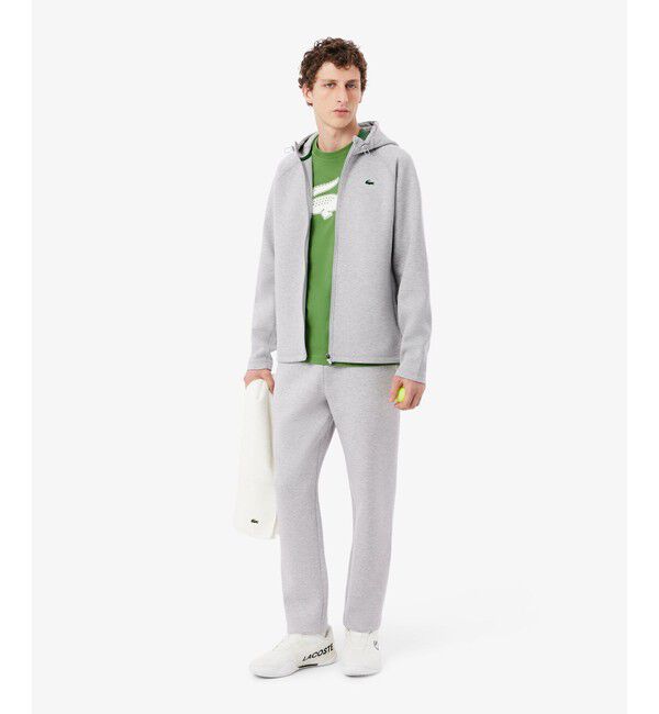 LACOSTE「ダブルフェイススウェットジップフーディー」|パーカー|