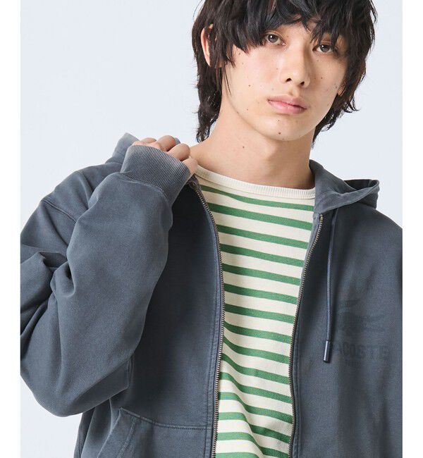 LACOSTE「ヴィンテージエフェクト ロゴジップフーディー」|パーカー|