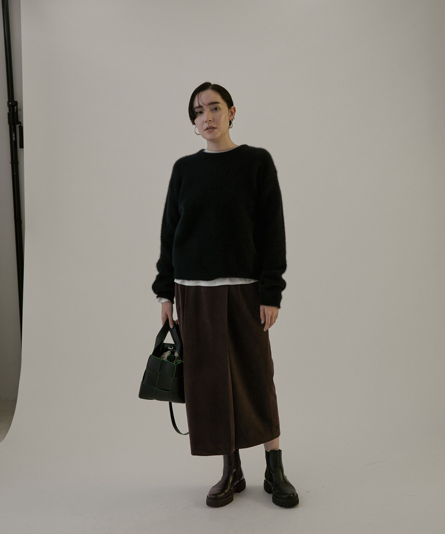 SALON adam et rope'「マイクロベロアツイルタックタイトスカート【洗える】」|スカート|