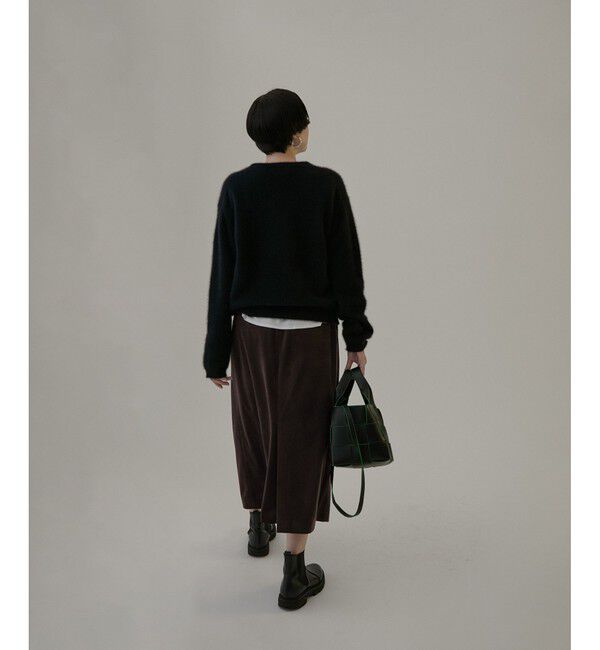 SALON adam et rope'「マイクロベロアツイルタックタイトスカート【洗える】」|スカート|