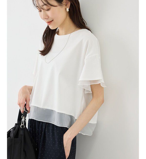 Rope&rsquo;Picnic「70シルケットシアードッキングトップス/着丈が選べる・UVカット・接触冷感」|Tシャツ・カットソー|