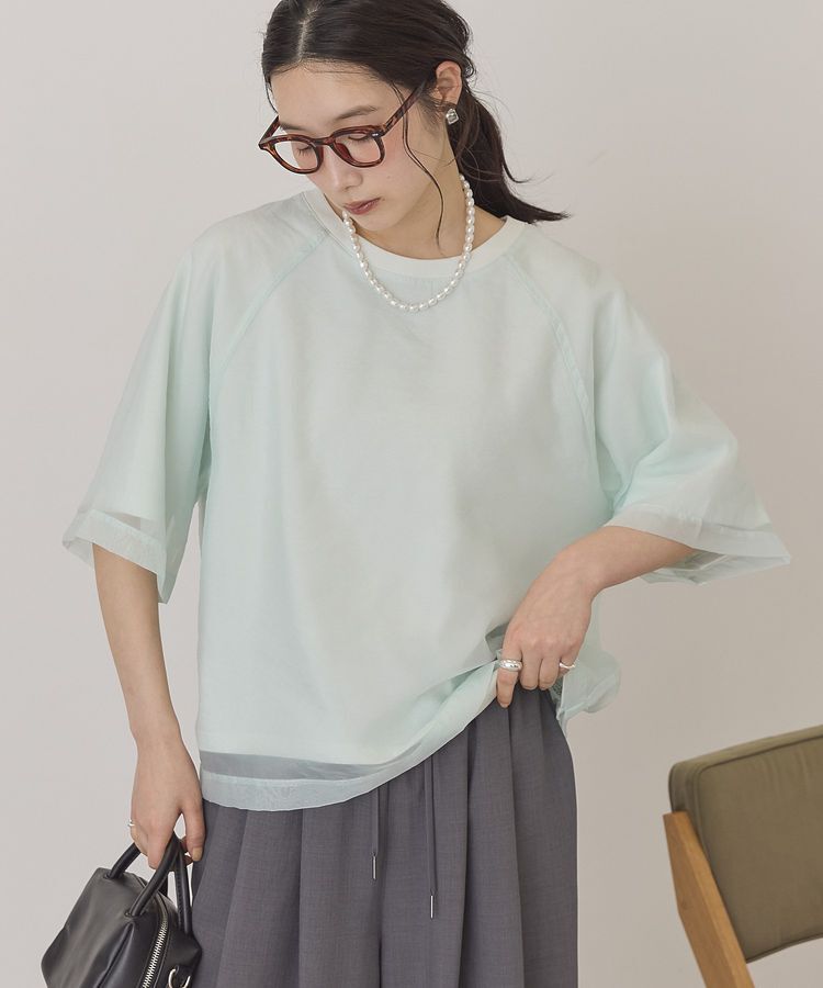 AMERICAN HOLIC「【接触冷感】シアーレイヤードプルオーバー」|Tシャツ・カットソー|