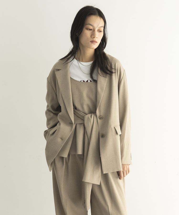 GARAGE OF GOOD CLOTHING「【日本製】無地オーバーサイズシングル前ジャケット」|テーラードジャケット|