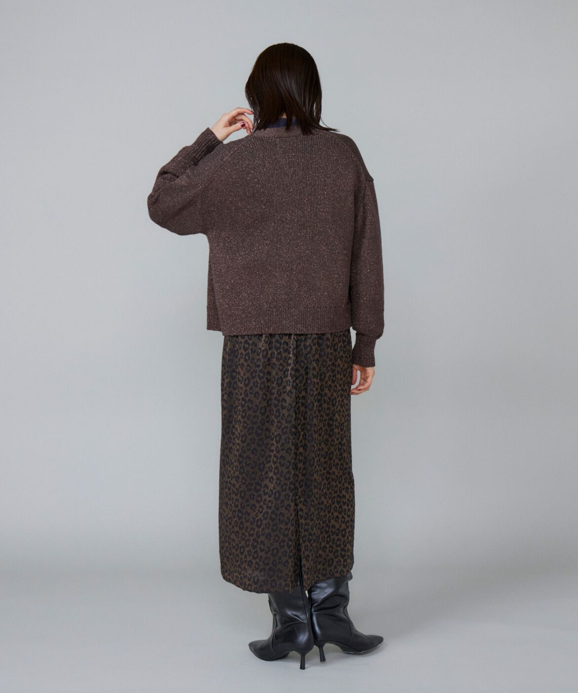 Le Souk「《大きいサイズ》シャイニーカーディガン」|カーディガン|