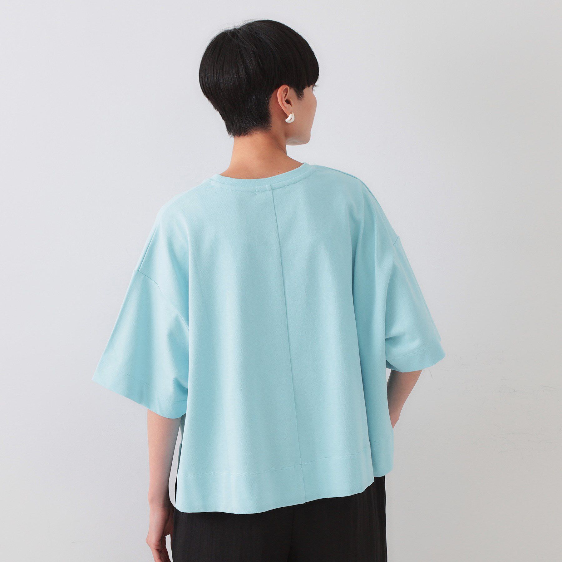 OPAQUE.CLIP「《5色展開》ワイドシルエットTシャツ【洗濯機洗い可】」|Tシャツ・カットソー|