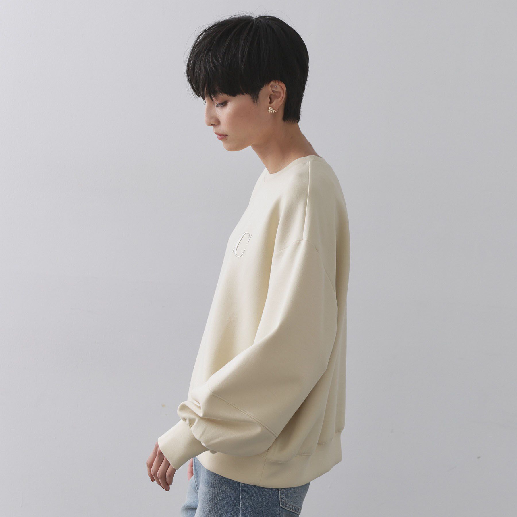 OPAQUE.CLIP「ワンポイント刺繍ダンボールトップス【UVケア／洗濯機洗い可】」|Tシャツ・カットソー|