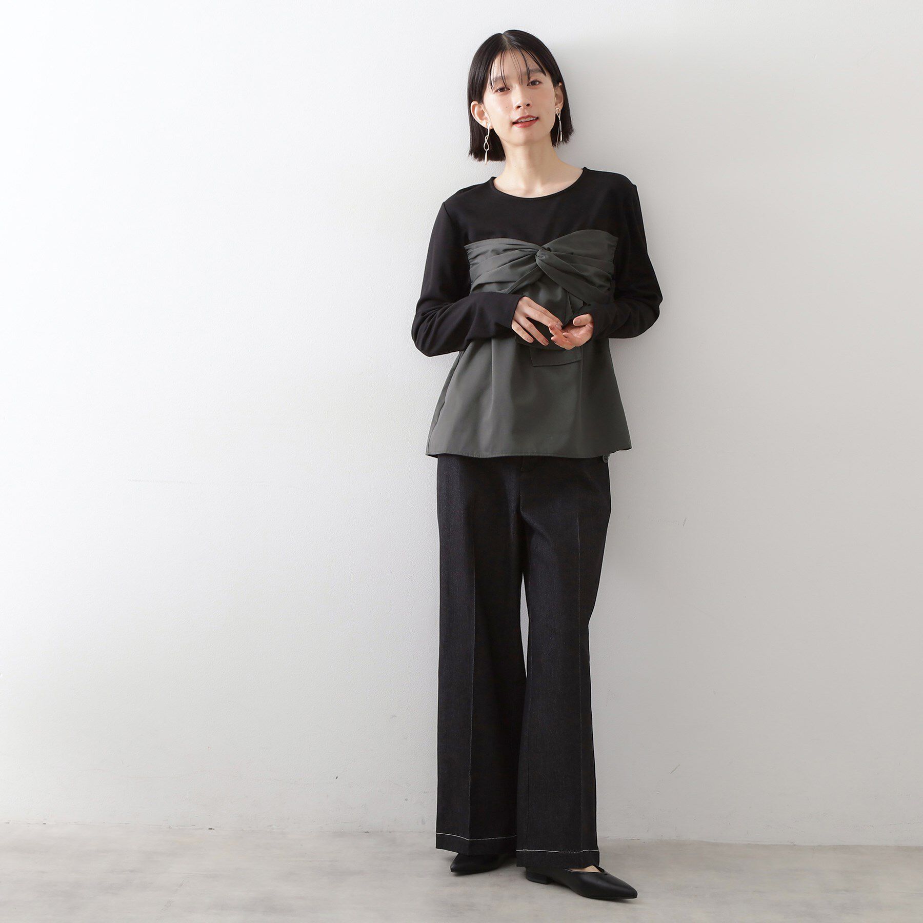 THE SHOP TK「布帛切替カットソー」|Tシャツ・カットソー|