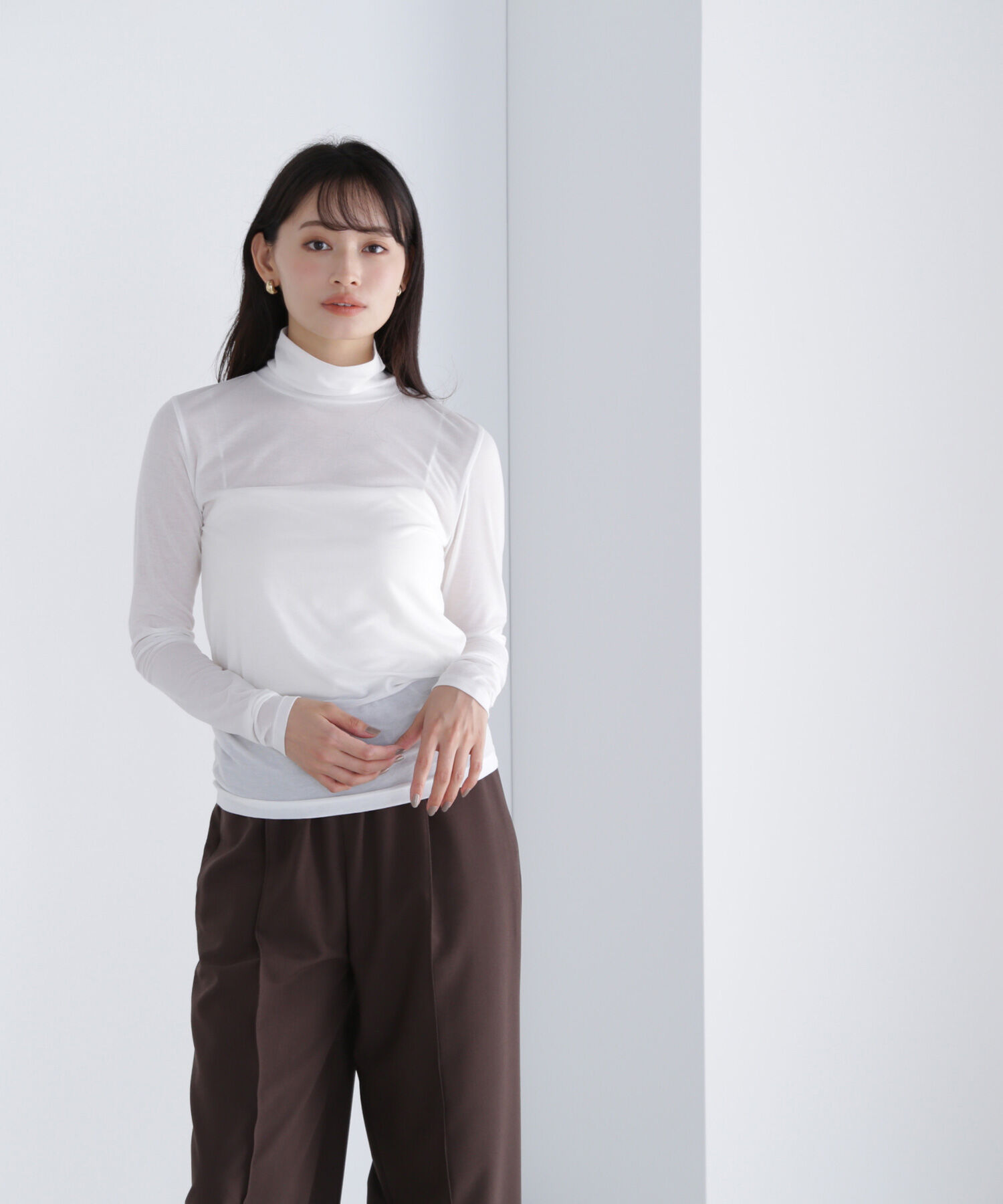  「シアーカットソーシリーズ ハイネック」|Tシャツ・カットソー|