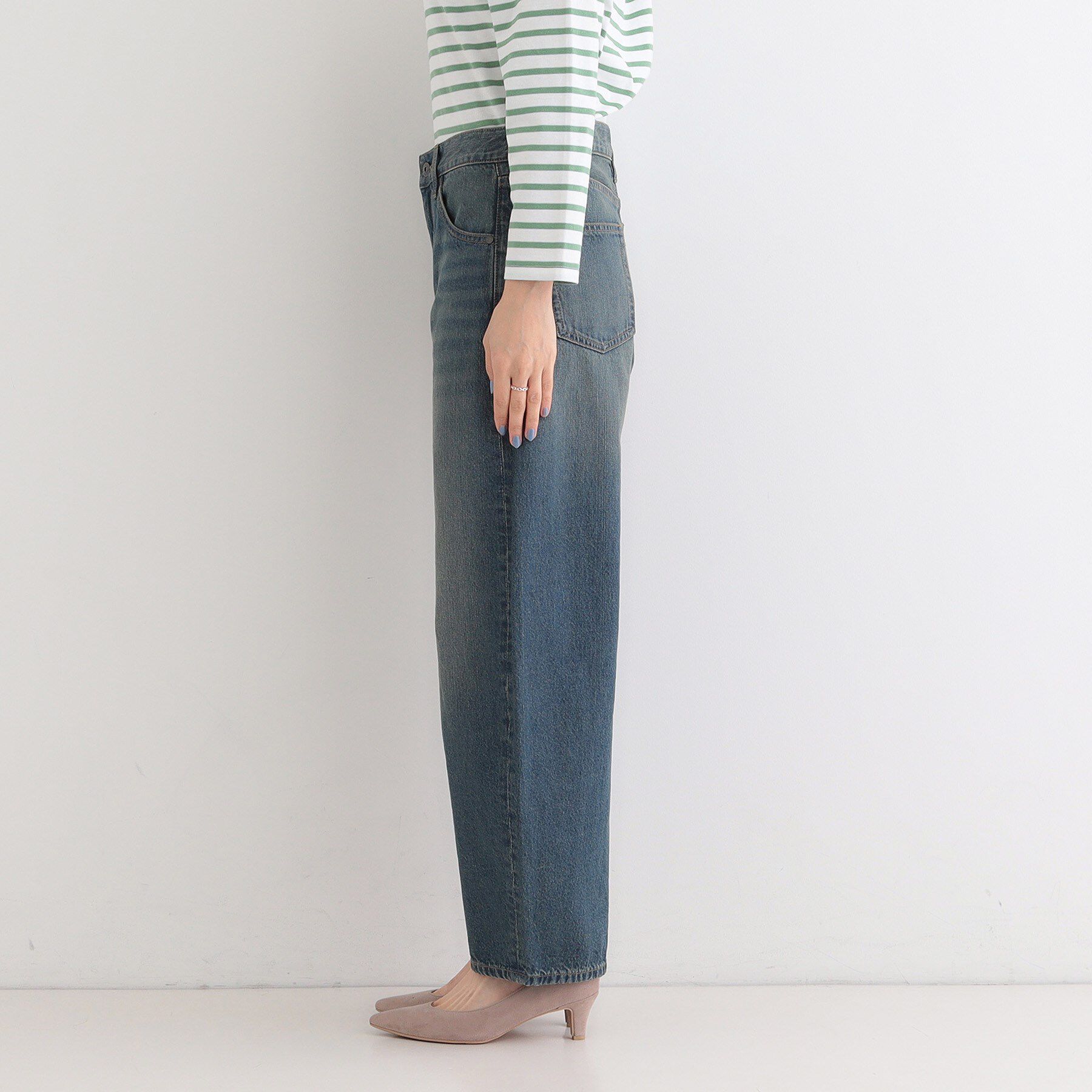 SHOO･LA･RUE「【SHOO・LA・RUE DENIM/高レビュー】ゆるっと決まる こなれカーブデニムパンツ」|デニム|