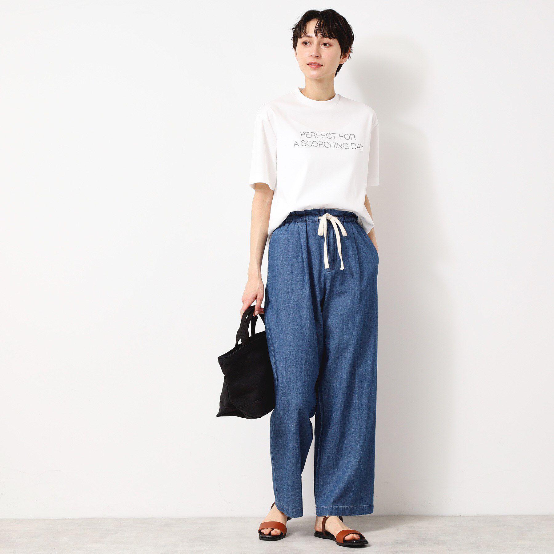 Dessin「【ユニセックス／抗菌防臭／洗える】コットンロゴTシャツ」|Tシャツ・カットソー|