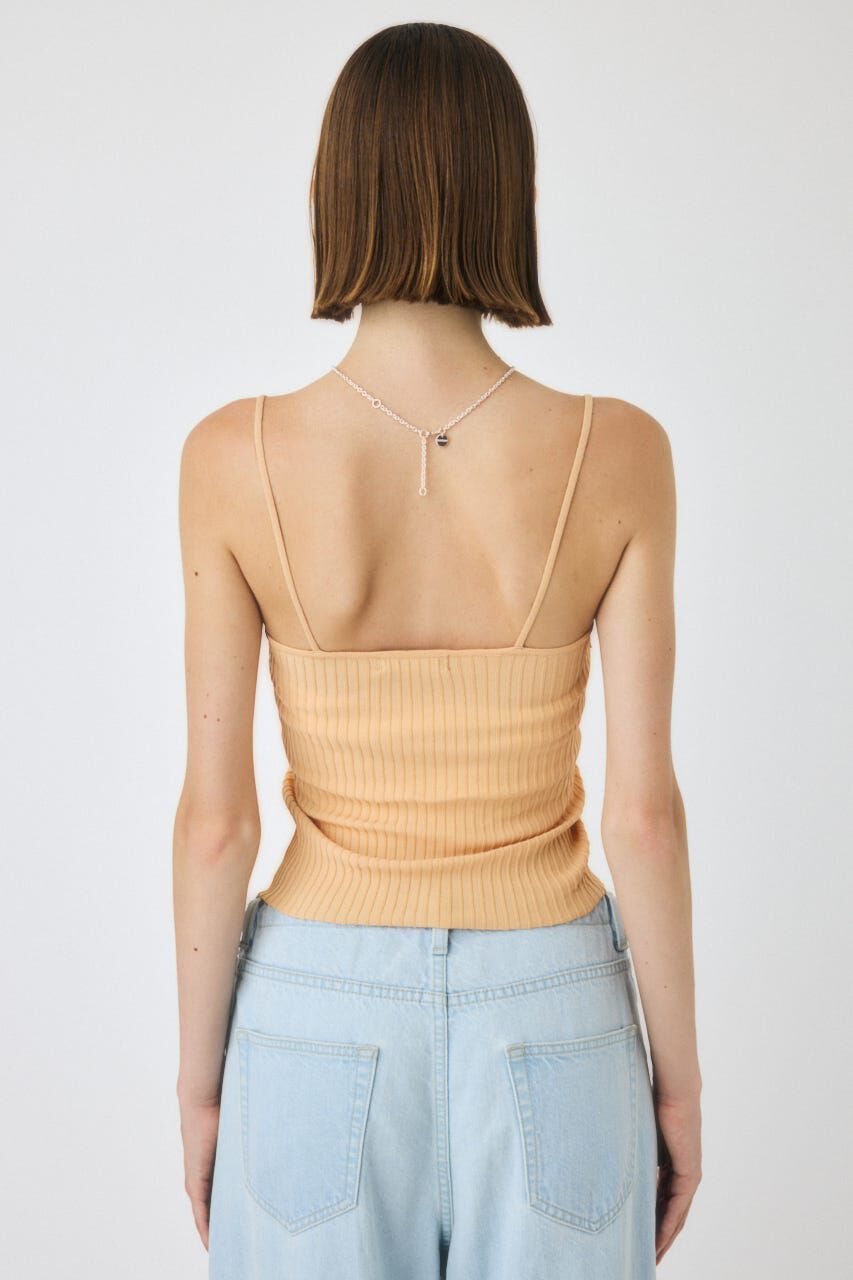 MOUSSY「LACE TRIM RIB キャミソール」|キャミソール|