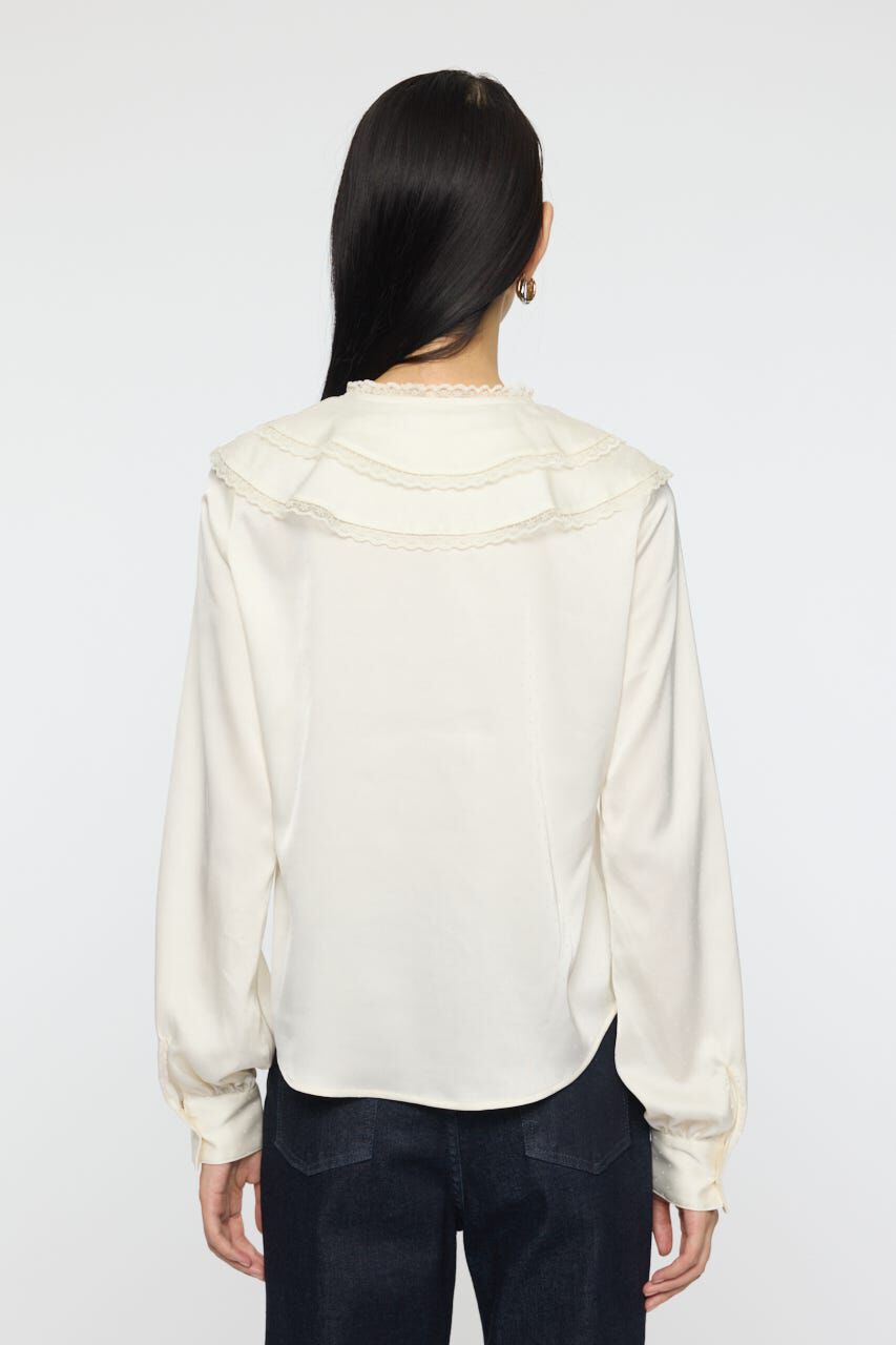 MOUSSY「DRAPE COLLAR ブラウス」|シャツ・ブラウス|