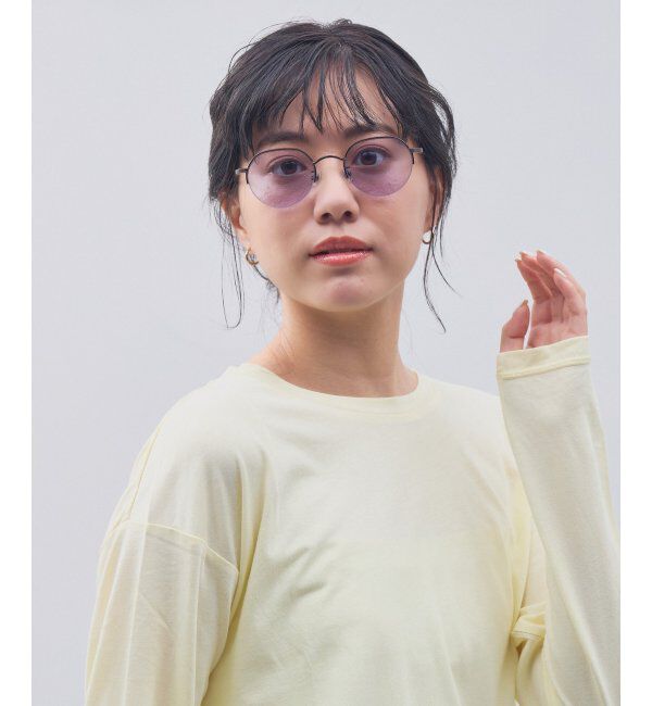  「SUNCUTGlasses/UV100%CUT サングラス カラーレンズ メタルフレーム UVカット 紫外線対策 Zoff」|サングラス|ブラウン
