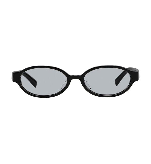  「SUNCUTGlasses/UV100%CUT オーバル型 サングラス | カラーレンズ 太縁フレーム  紫外線対策 UVカット」|サングラス|黒3