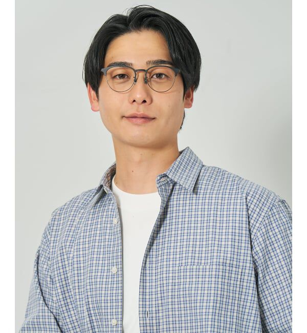  「ボストン型 メガネ | チタン 高級感  度あり 度なし メンズTITANIUM (ビジネス) レンズ交換券付」|メガネ|