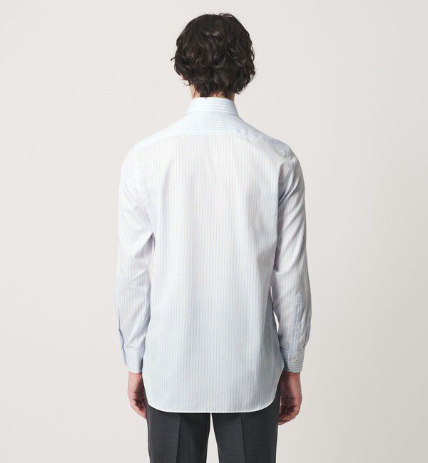 UNITED ARROWS「イージーケア AG パナマ ストライプ ワイドスプレッドカラー シャツ 抗菌防臭 通気性」|シャツ・ブラウス|