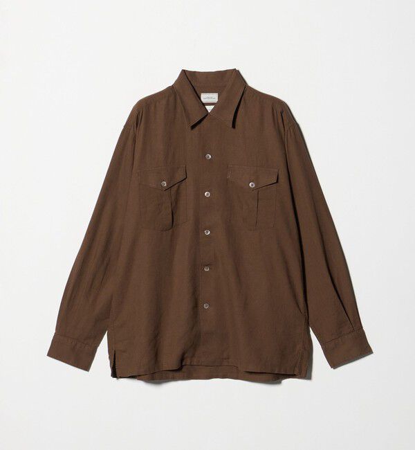 UNITED ARROWS green label relaxing「レーヨン リネン フラップポケット オープンカラー シャツ」|シャツ・ブラウス|