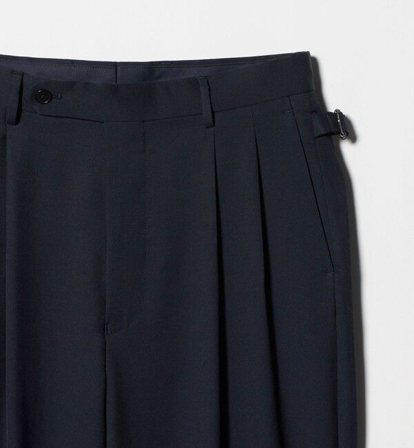 UNITED ARROWS green label relaxing「FINE BASIC トリアセテート ウール  2P ワイド スラックス パンツ W4 」|スラックス|