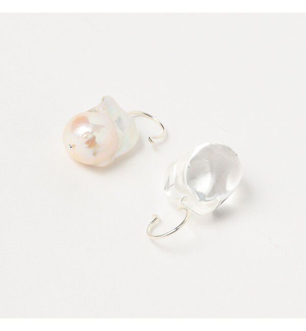 Demi-Luxe BEAMS 「Rieuk / スモールストーン バロックパール フックピアス」|その他|