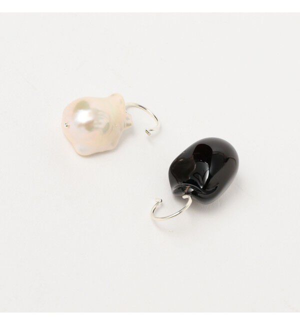Demi-Luxe BEAMS 「Rieuk / スモールストーン バロックパール フックピアス」|その他|