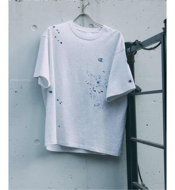 JOURNAL STANDARD relume「CHAMPION / チャンピオン 別注 刺繍スプラッシュ Tシャツ」|Tシャツ・カットソー|グレーA
