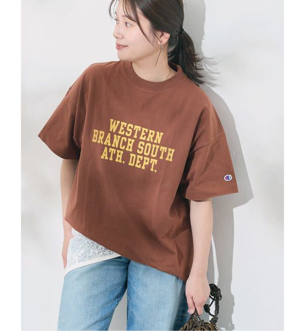 JOURNAL STANDARD「別注【CHAMPION/チャンピオン】16/1 Jersey T-SHIRT」|Tシャツ・カットソー|ブラウン