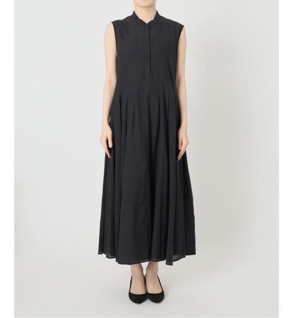 Spick and Span「《手洗い可》C/Rボイルタックノースリーブワンピース」|ワンピース|