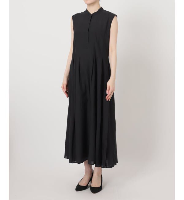 Spick and Span「《手洗い可》C/Rボイルタックノースリーブワンピース」|ワンピース|