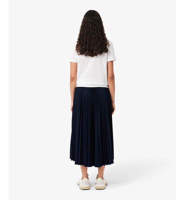 LACOSTE「ネームジャカード ウエストプリーツロングスカート」|スカート|