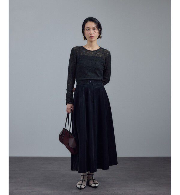 SALON adam et rope'「カーリーレースロングスリーブTシャツ」|Tシャツ・カットソー|