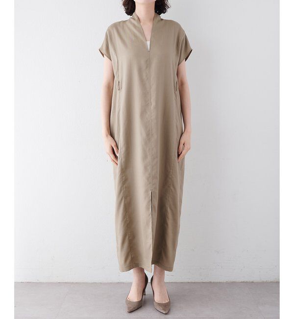  「【Drawing Numbers】リヨセルツイルフレンチスリットワンピース」|ワンピース|