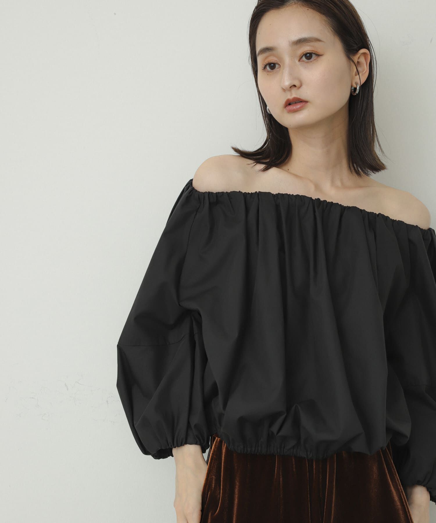 SENSE OF PLACE by URBAN RESEARCH「バルーンオフショルブラウス」|シャツ・ブラウス|