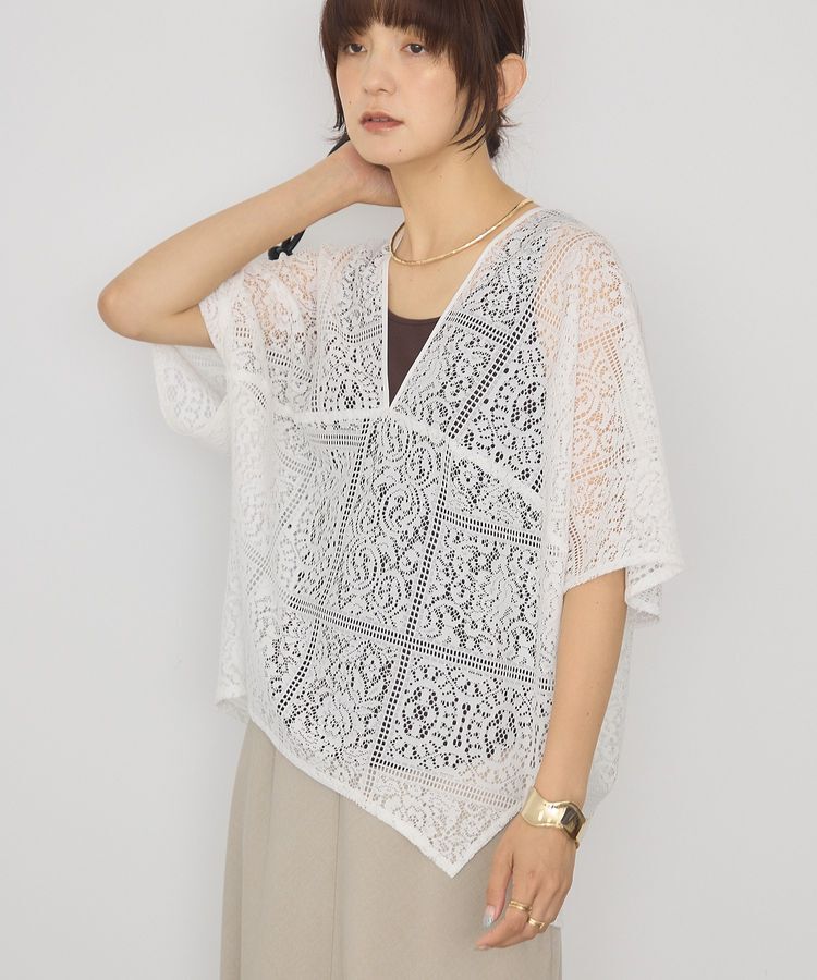 AMERICAN HOLIC「レースコクーンプルオーバー」|Tシャツ・カットソー|Off White