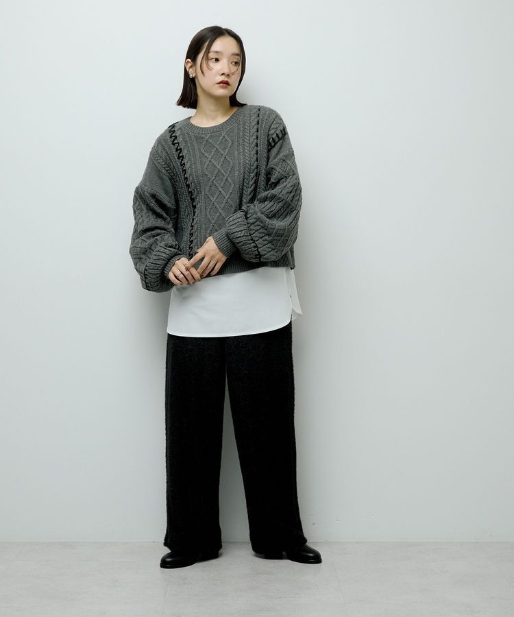Green Parks「・ELENCARE DUE ハンドステッチケーブルニット」|ニット・セーター|