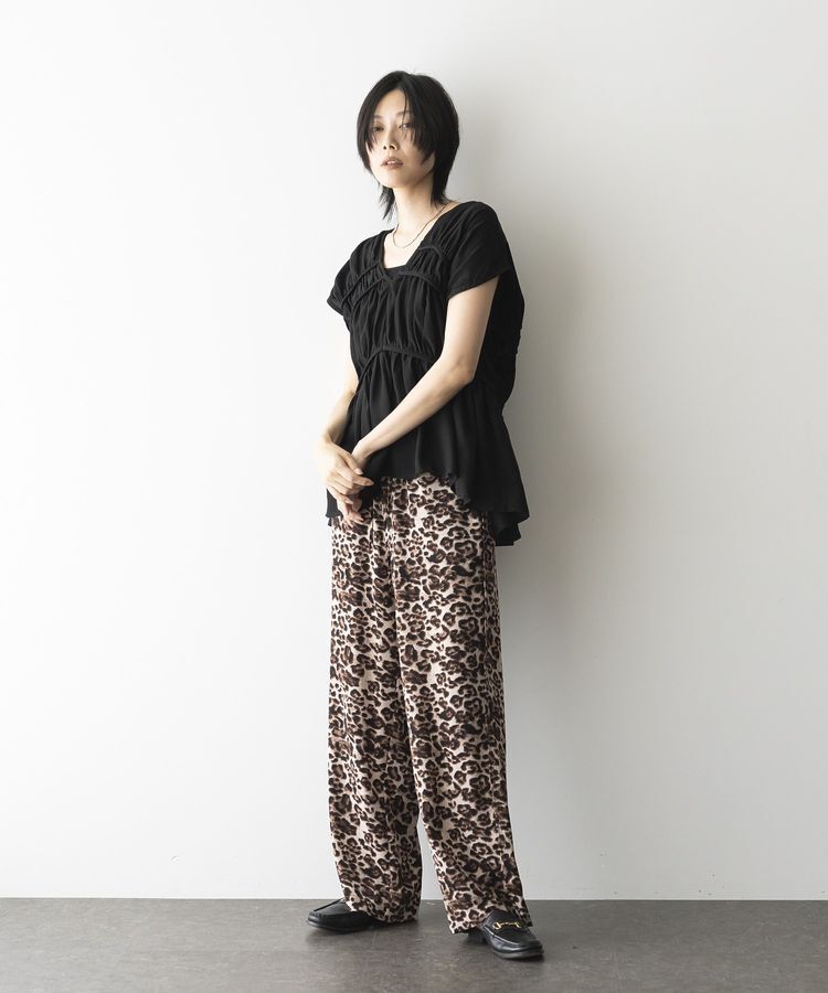 GARAGE OF GOOD CLOTHING「Vネック切り替えギャザーブラウス」|シャツ・ブラウス|