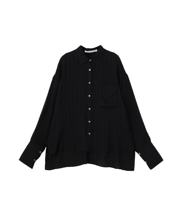 GARAGE OF GOOD CLOTHING「カラミストライプビッグカフスシャツ」|シャツ・ブラウス|Black