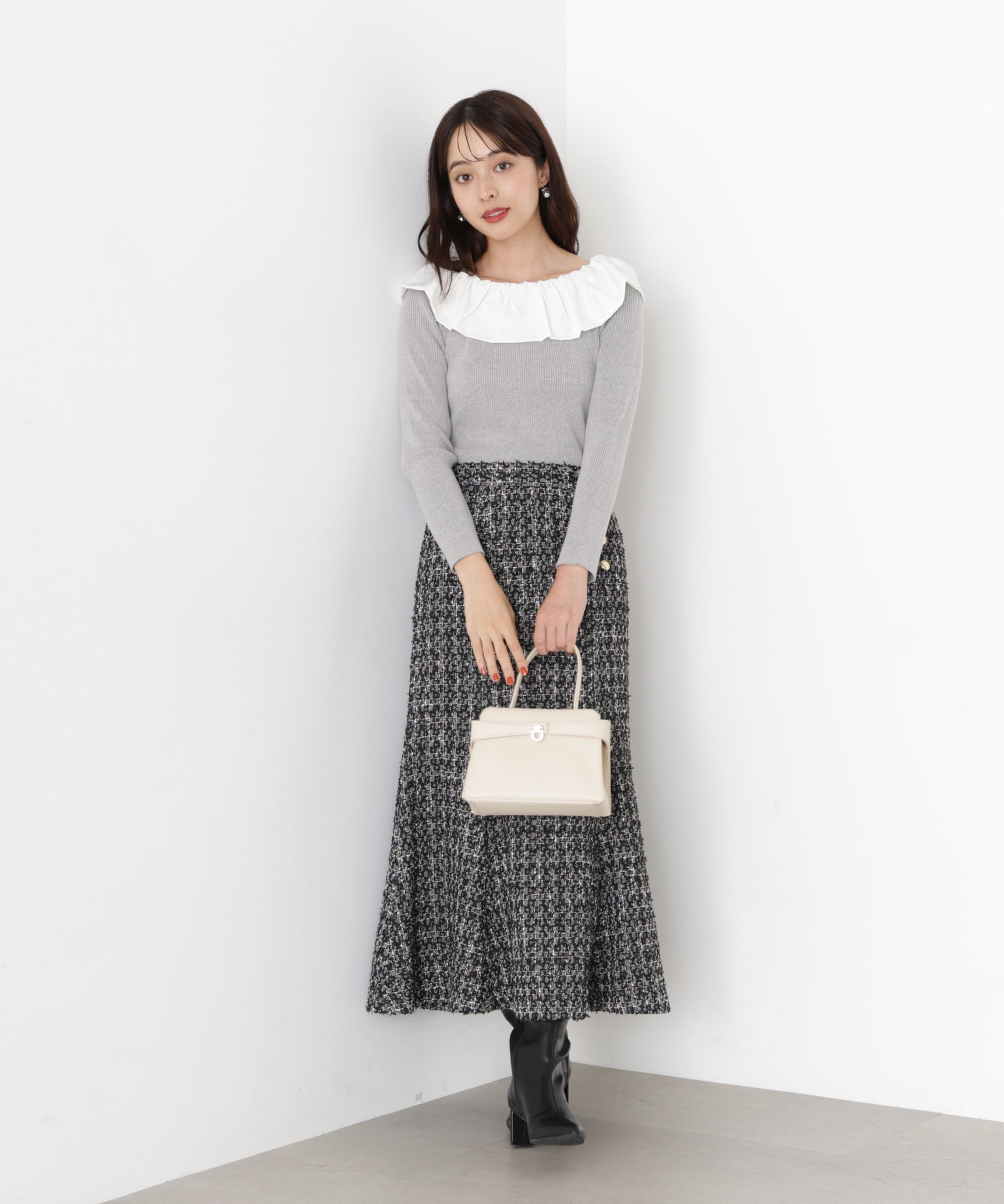 PROPORTION BODY DRESSING「ラメツイードマーメイドスカート 25AW」|スカート|