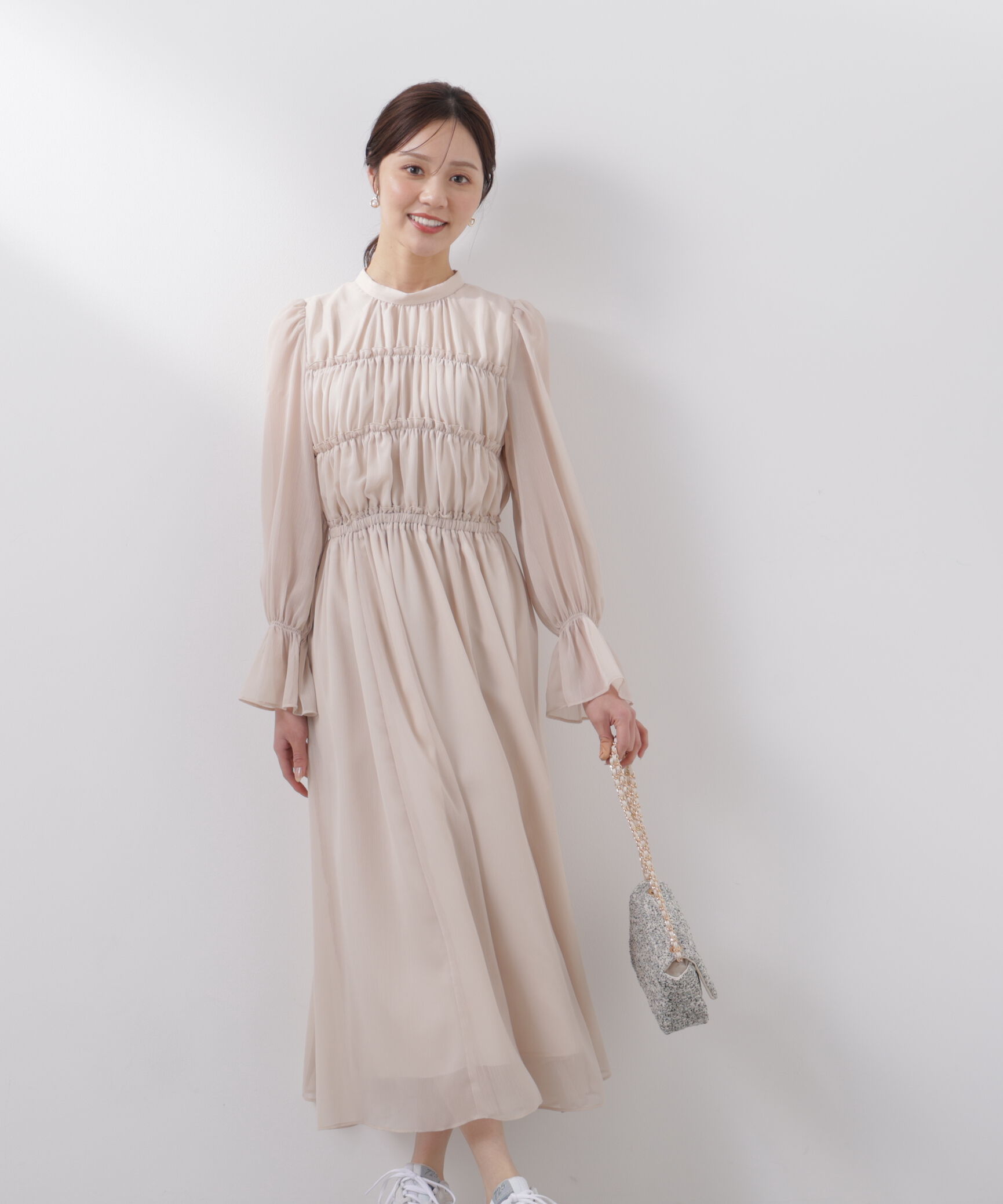 PROPORTION BODY DRESSING「シアーシャーリングワンピース　26SS」|ワンピース|