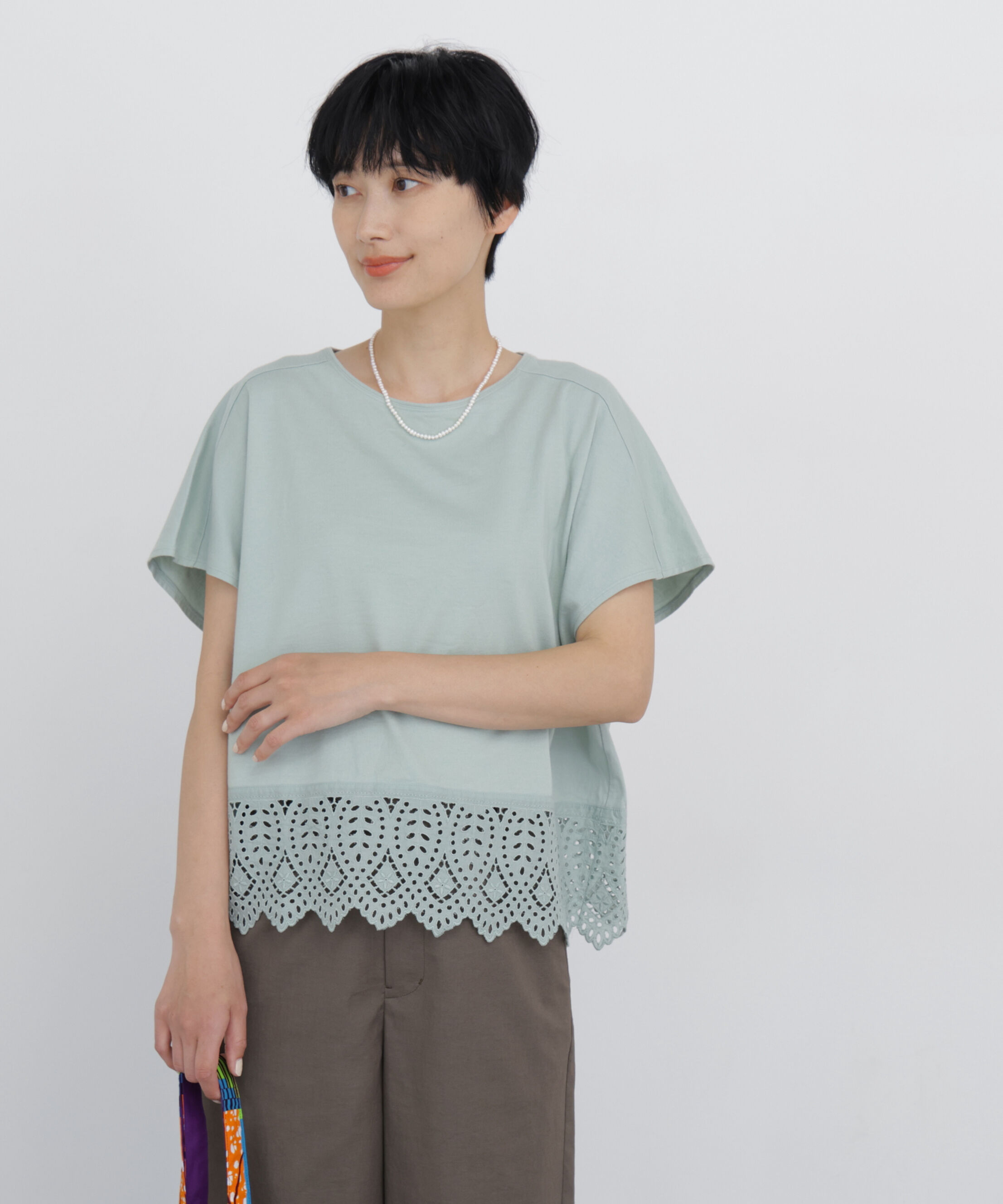  「◆レースカットソー」|Tシャツ・カットソー|セージグリー
