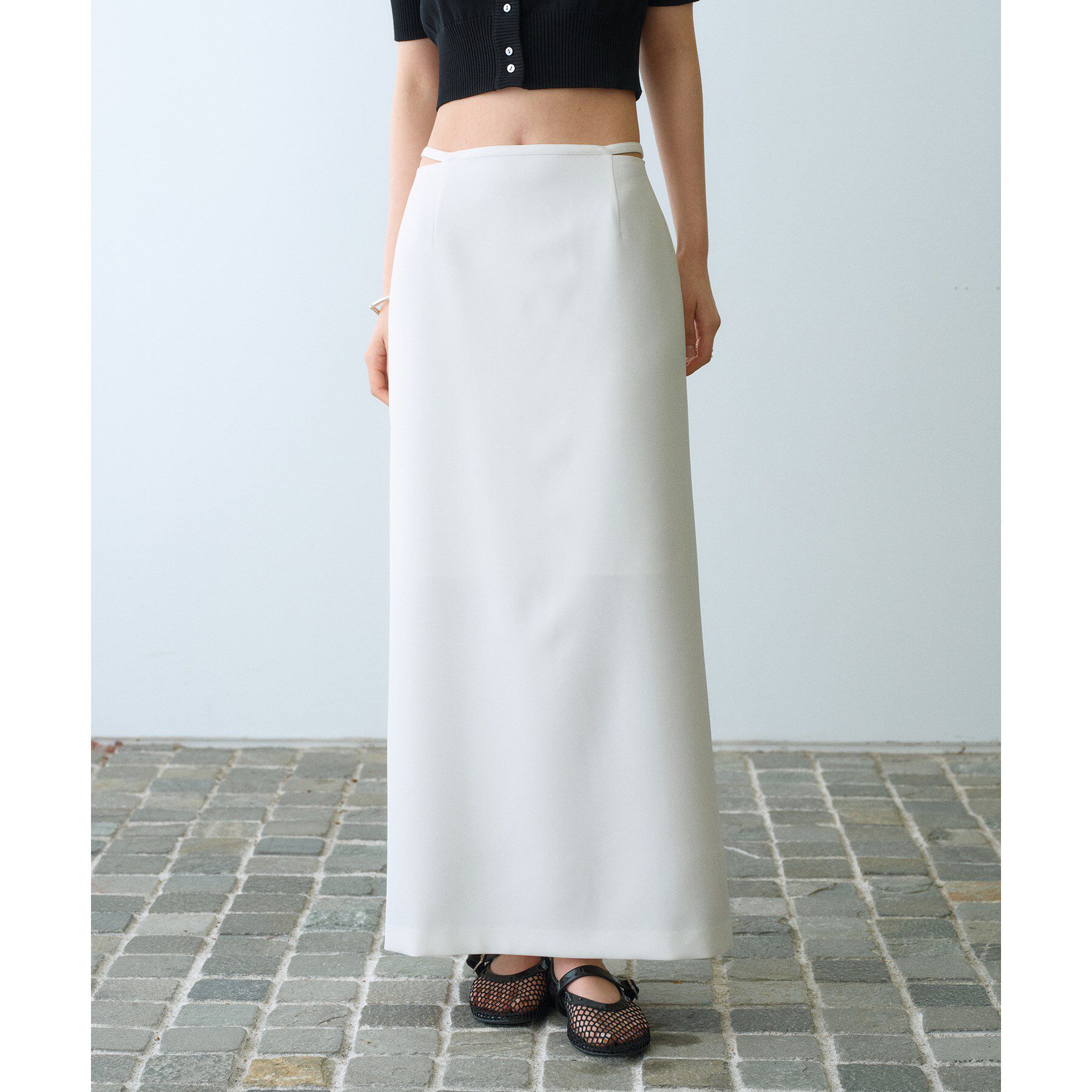 CODE A「sensual satin skirt」|スカート|ホワイト(001)