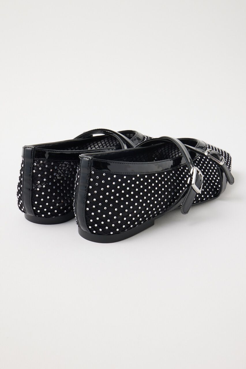 MOUSSY「RHINESTONE SHEER BALLET シューズ」|スリッポン|