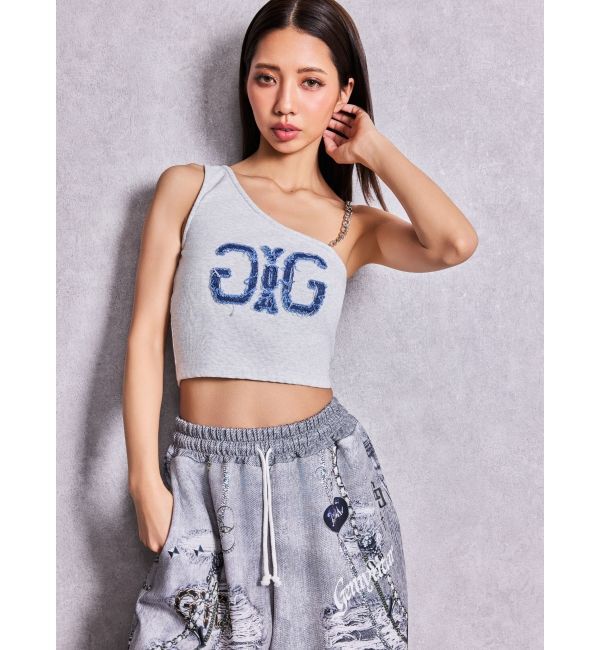 GYDA「Denim Symmetry GYDAワンショルチェーンタンクトップ」|タンクトップ|