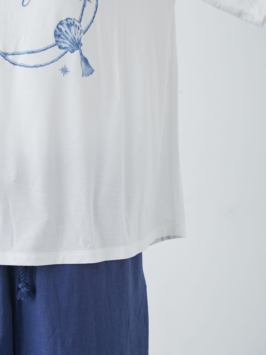 gelato pique「【接触冷感】マリンワンポイントTシャツ」|ルームウェア|