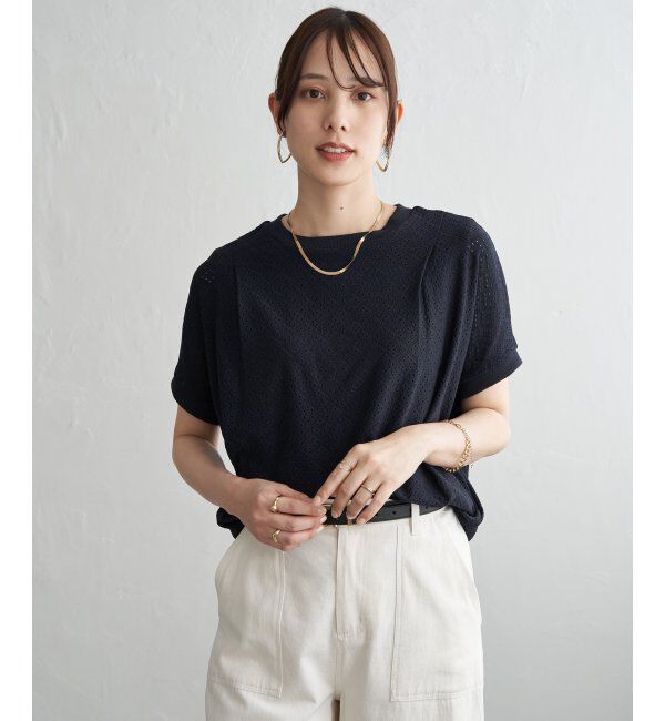 ikka「【お得だ値】冷感アイレットレースプルオーバー」|その他|